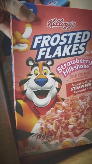 Donnie Wahlberg Instagram - When I posted about my obsession with the New @kelloggsfrostedflakes Cereal Flavors (Strawberry Milkshake and Cinnamon French Toast), just because I’m a big cereal fan (especially Frosted Flakes) and these seemed like they’d be “great” (no pun intended), I had no idea this would happen as a result! Mind blown! Doesn’t matter what happens in my life — these things really mean a lot to me! I’ll never forget being a kid in a family that could barely afford breakfast cereal! Now “Tony The Tiger” DM’d me and sent some my way. 10 year old Donnie is doing back flips and 53 year old Donnie is very appreciative! Thanks Tony! Classy move! I’m thankful, and you’re grrrrrreat!! ❤️🎉🍓🍞🐅🐯🥣🙏🏼👑🔥🥰 #reels #cereal #foody #yummy ps - This is not business — it’s strictly personal! 😂💯🙏🏼