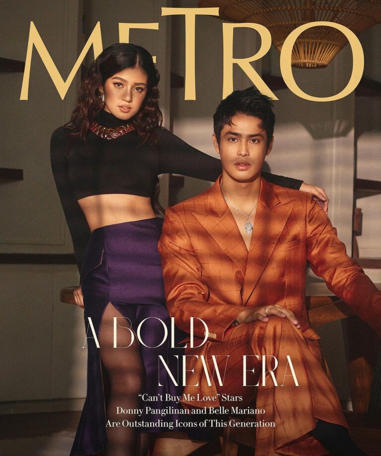 Donny Pangilinan Instagram - #DonnyPangilinan and #BelleMariano in their new era. In this exclusive cover story, we caught a glimpse of the genuine connection between Donny and Belle. This golden duo effortlessly follow each other's train of thought, completing sentences as if they share a secret language. Their closeness goes beyond the screen, transcending into a friendship that fuels their on-screen magic. It's this deep understanding and unspoken bond that allows them to soar in style, bringing authenticity to every role they embrace. Their latest project, #CantBuyMeLove, not only captivates audiences but also showcases their dedication to pushing boundaries. For Donny and Belle, it's not just about acting for them; it's about reinventing characters, breaking barriers, and surprising their fans with every project. With two movies, three series, and a slew of events, appearances, and shoots together, there’s no better way to describe the career trajectory of this New Gen Love Team than onwards and upwards. Photography by @gp10 Creative direction by @theonlychookiecruz Editor-in-Chief: @geolette Sittings editors: @gracelibero @randzomeness @reddimaandal Art direction by @raffcol Video Producer: @cjreyesx Interview by @heyitsjustjudy Cover Story by @gracelibero Editorial Assistant: @mikayusay Styling of Belle by @adrianneconcept, assisted by @miss.vince_ and Cent Bernas Grooming of Donny by @jam_pareno Styling of Donny by @johnlozano10, assisted by @lonmorelos and @corvs Makeup by @jakegalvez, assisted by Efren Evardome Jr. Hairstyling of Belle by @jerrybuanjavier, assisted by Raymond Gatilago Photography assistants: Chris Cantos, Aaron Ongkingco, and Warren Diotay Shot on location at Philippine School of Interior Design (PSID) PHusion exhibit at Greenfield Tower, Mandaluyong (@philschoolofinteriordesign) Special thanks to @starcreativestv, @desmdg, @rensdingli, @daryl.simone, @micodelrosario1, @edith.farinas, @bonitamuf @direklauren and @dunkin_ph #MetroLovesDonBelle On Belle: Skirt by @eustaciarod and cropped turtleneck by NBD at Revolve On Donny: necklace and ring by @bulgari and suit by @plfhomme
