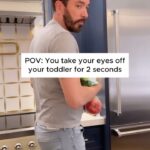 Drew Scott Instagram - How do they always go from 0 to dangerous in 2 seconds?! #ParentingBeLike #parenting