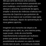 Duda Pimenta Instagram - 💗 POST CARTA ABERTA 💗 leia no carrossel 👆 Capricho prod executiva deamartinelli texto @sofiaskywalker direção de arte @jvbarreto fotografia @almirvargas moda @nanamilumbe beleza @camila_anac assist foto matheusberlitz assist moda @derretidabre assist beleza @missblackdivine @_ulbea assessoria de imprensa @madameresenha prod pessoal @pimenta_maedaduda @pimolu_