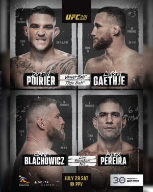 Dustin Poirier Instagram - It's going down!!
Saturday July 29th Only on PPV

#PaidInFull #ElDiamante #ufc291