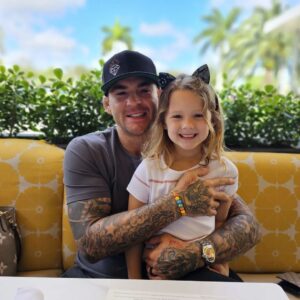 Dustin Poirier Instagram - Parker Noelle your path is your own, but it's right next to mine. I love you so much. 

#dadinfull