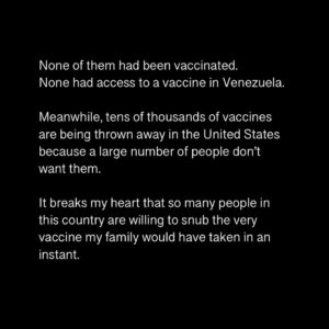 Edgar Ramírez Instagram - I beg you to please read this post carefully 🙏🏽. It is the most painful and the most intimate thing I have had to publish in my life, but I think it is important to share it.  At times I feel like it is a nightmare from which I am going to wake up, but I know it is not. I know this is as real as the air that at this moment is so difficult for me to breathe. In my instagram feed, right next to this post is an interview I had with Dr. Anthony Fauci, Chief Medical Advisor to the President of the United States, in which we discussed vital information on how to deal with COVID 19 and the urgent need to get vaccinated, especially those of us who are lucky enough to have access to one .  No one who has access to a vaccine should die from COVID 19. Please read this information, watch the interview and please, please share it.
Thank you very much, 
Edgar