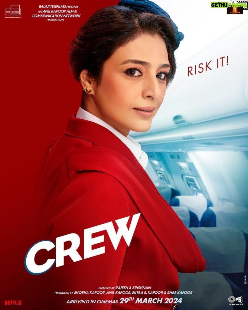 Ekta Kapoor Instagram - In-flight entertainment was never this crazy! Miliye humare Crew se ❤️ #CrewInCinemasOnMarch29 @tabutiful @kareenakapoorkhan @kritisanon @diljitdosanjh and a special appearance by @kapilsharma @saswatachatterjeeofficial #RajeshSharma @shobha9168 @anilskapoor @rheakapoor @kumartaurani @rajoosworld #MehulSuri @nidsmehra @jpaarth @vivek.koka @anirudh_k_sharma @balajimotionpictures @akfcnetwork @tips