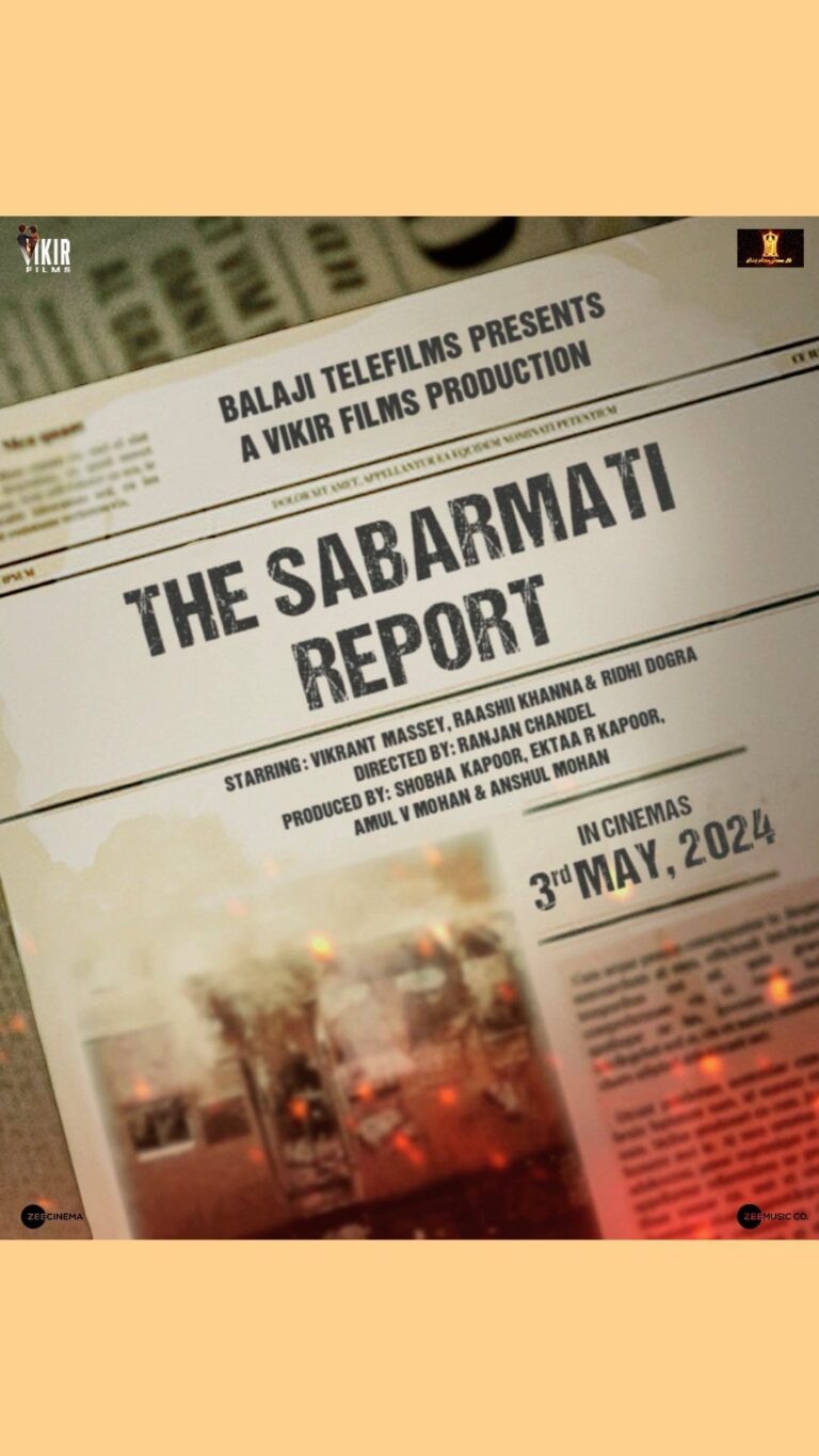 Ekta Kapoor Instagram - Get ready to unfold history with an untold story - The Sabarmati Report - a riveting journey into the 2002 incident that left an indelible mark on the entire nation! In cinemas on 3rd May, 2024. @shobha9168 @ektarkapoor @amulvmohan @anshulmohan @ranjanchandel @vikrantmassey @raashiikhanna @iridhidogra @vikirfilms @aseemarrora @vivek.koka @janvigill @shrey.jhawar @zeemusiccompany