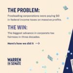 Elizabeth Warren Instagram - When we get organized and get in the fight, we can beat back powerful special interests and make real change. Here’s how we achieved the biggest advance in corporate tax fairness in three decades: