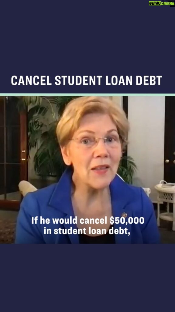 Elizabeth Warren Instagram - At our Massachusetts town hall this week, I talked about why canceling student loan debt will help you even if you don’t have student loan debt—and how the president has the legal authority to get this done right now.