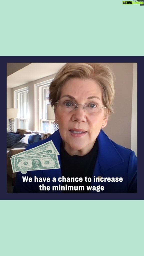 Elizabeth Warren Instagram - The federal minimum wage hasn’t increased in more than a decade. Now, working families—especially workers of color—are battling a pandemic with barely enough to get by. With 2/3rds of Americans supporting raising the minimum wage to $15/hour, let’s look at why it hasn’t budged. Hint: it’s big corporate money doing the talking.