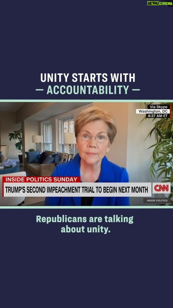 Elizabeth Warren Instagram - Unity starts with accountability. And unity means doing things that the American people want us to do—like raising the minimum wage to $15 an hour, canceling student loan debt, expanding Social Security, and ensuring universal child care and universal pre-K.