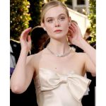 Elle Fanning Instagram - 🥂thank you Olivier for pulling from the @balmain archives and finding this 1960 champagne dream dress🥂it even perfectly matched the background - complete coincidence!✨ @cartier - wearing your diamonds simply makes me feel happier in every way ✨What a night to remember✨