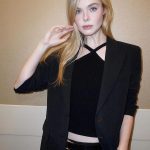 Elle Fanning Instagram - Appropriate play press day🖤