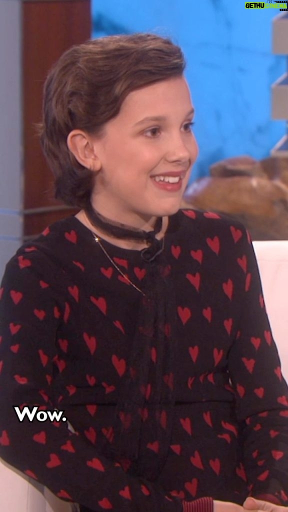 Ellen DeGeneres Instagram - An adorable #throwback of @milliebobbybrown.