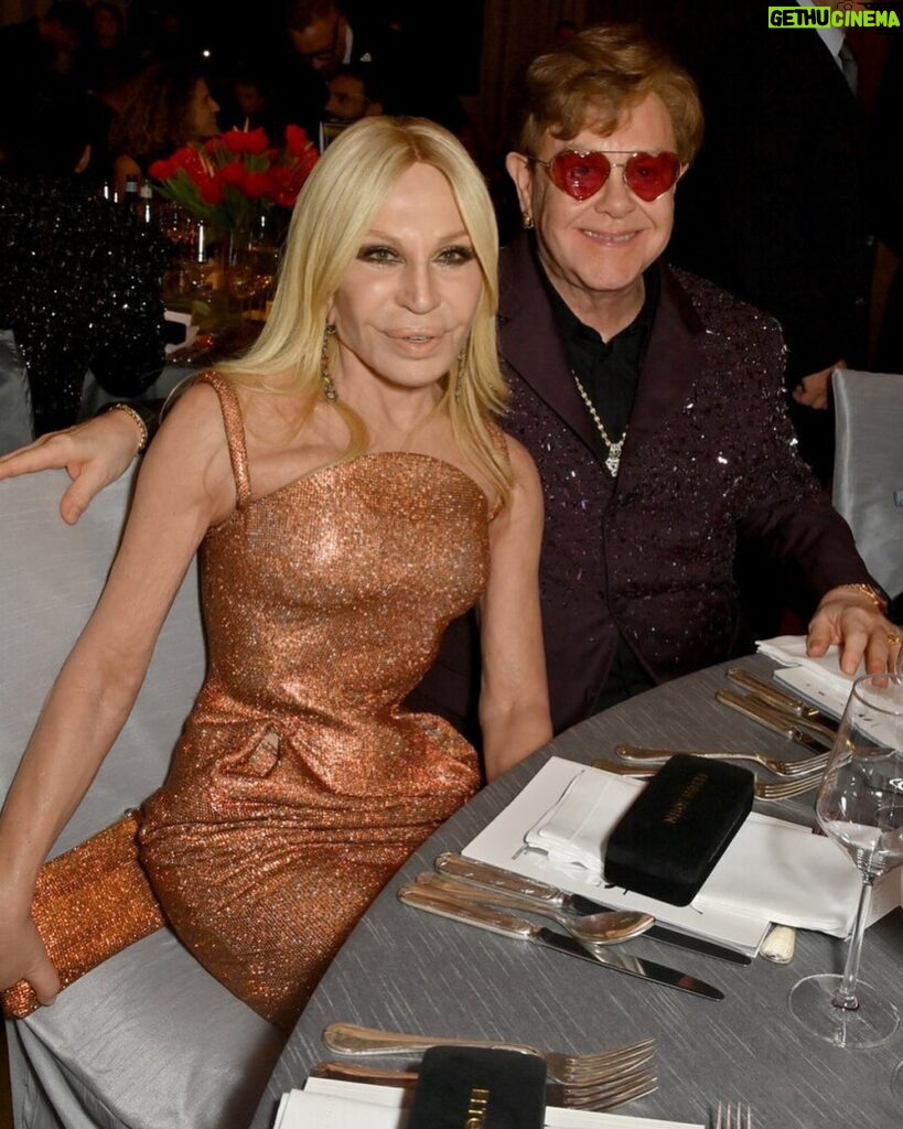 Elton John Instagram - Happy Birthday to a wonderful friend and fashion icon, @donatella_versace! Thank you for all your years of support for me, my family and @ejaf. You are a truly special friend and I wish you a day filled with glamour and lots of laughter ❤️