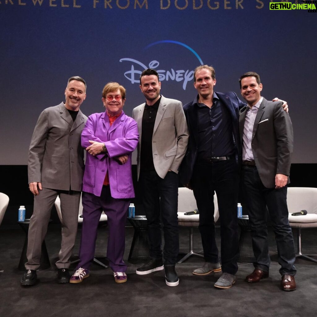 Elton John Instagram - Thank you to all those who came along to hear @davidfurnish, @lukelloyddavies, @mrbenwinston and I talk with @davekarger about “Elton John Live: Farewell from Dodgers Stadium” on @disneyplus. It was quite special to relive that incredible night and share the journey of how it came together with the help of the incredible teams across Rocket Entertainment, @fulwell73productions and Disney+ 🚀