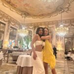 Emeraude Toubia Instagram - Beautiful dinner with @lancomeofficial team! 🤍🌹 Le Meurice