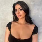Emeraude Toubia Instagram - 💜💙🖤 Los Angeles, California