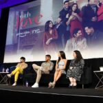 Emeraude Toubia Instagram - The @primevideo Experience #FYC @televisionacad @amazonstudios panel! 💙💛 Our @withloveonprime cast, ‘glorious’ leader @gloriakellett and radiant moderator @evalongoria !! ❤️ Los Angeles, California