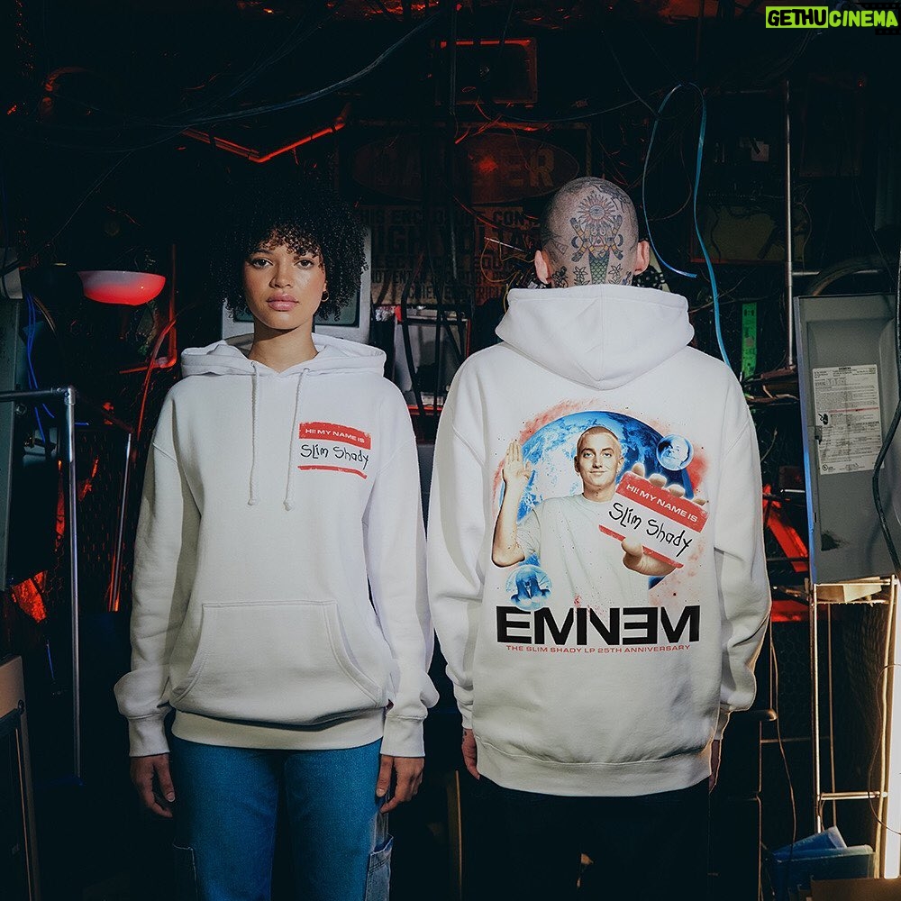 Eminem Instagram - STILL DON’T GIVE A FUCK... 25 Years Later! 🖕 Slim Shady LP 25th Anniversary capsule out now!! Link in bio #SSLP25