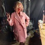 Emma Myers Instagram - just a wee bit bloody (don’t leave your contacts in when there’s blood rain)