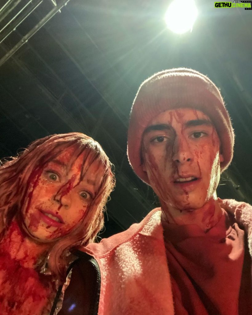 Emma Myers Instagram - just a wee bit bloody (don’t leave your contacts in when there’s blood rain)