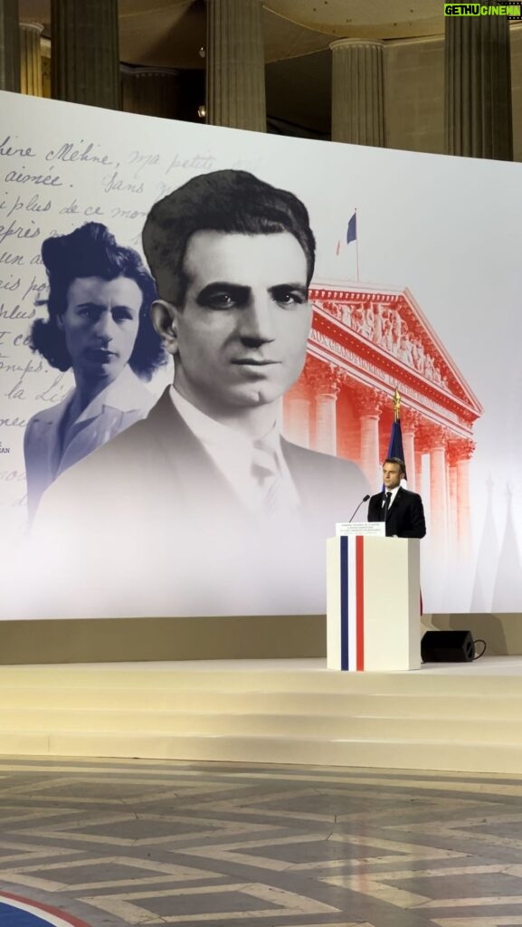 Emmanuel Macron Instagram - Missak Manouchian, Vous entrez au Panthéon.