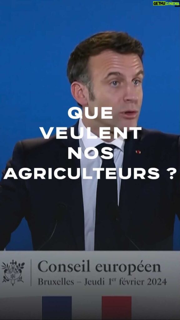 Emmanuel Macron Instagram - Que demandent nos agriculteurs ? Ils veulent pouvoir produire une alimentation de qualité tout en vivant dignement de leur travail, de manière plus apaisée. C’est plus que légitime.