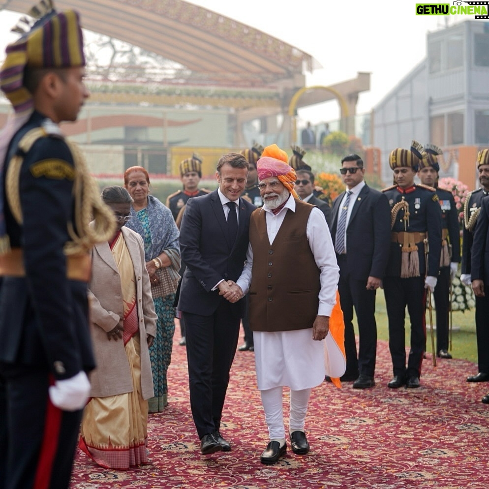 Emmanuel Macron Instagram - Thank you, India, for your warm welcome in Jaïpur and Delhi. France will welcome the whole world this year with the commemoration of the Second World war, the Olympic and Paralympic games in Paris and the summit of the Francophonie. You are welcome, our friends!