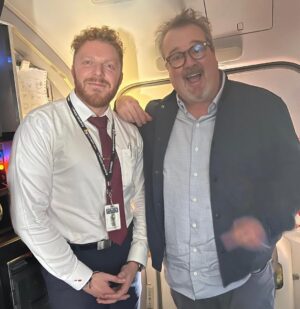 Eric Stonestreet Instagram - Im not sure why, but I was very fond of my flight attendant today!
