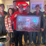 Eric Stonestreet Instagram - We always love having the pilots from the 303rd fighter squadron out of Whiteman Air Force Base in our suite when they do the flyover at Arrowhead. Today they brought us a gift that will have a special place in our home. Thank you for your service and dedication, and for our friendships. #kchawgs @442dfighterwing