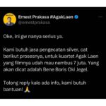 Ernest Prakasa Instagram – HELP! 🥹