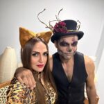 Esha Deol Instagram - Last week all of us actually took our Halloween avatars seriously 🤩 my brother @abhaydeol & I decided to go all out 🤟🏻 it was so much fun @suzkr thank you for a fantastic evening! @farahkhanali dancing with you was the highlight of the night we really got that groove on girl 🫶🏼 @tinadehal @orry1 🤗♥️ My HMU @tulsi5solanki @fatima_dsouza #halloween #halloweenmakeup #party #halloweenparty #mumbai #funnight #friends #family #gratitude ♥️🧿