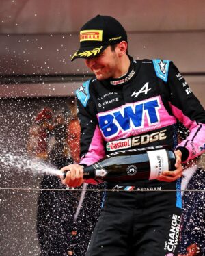 Esteban Ocon Instagram - PODIUM IN MONACO!!!! 🏆 YESSSSSSS!!! I am speechless!! Amazing work from my team @alpinef1team all weekend.. this podium is for you. 💙 Un grand merci à tous ceux qui ont été derrière nous depuis le début! Let’s gooooo