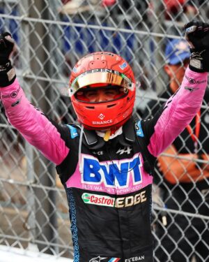 Esteban Ocon Instagram - PODIUM IN MONACO!!!! 🏆 YESSSSSSS!!! I am speechless!! Amazing work from my team @alpinef1team all weekend.. this podium is for you. 💙 Un grand merci à tous ceux qui ont été derrière nous depuis le début! Let’s gooooo