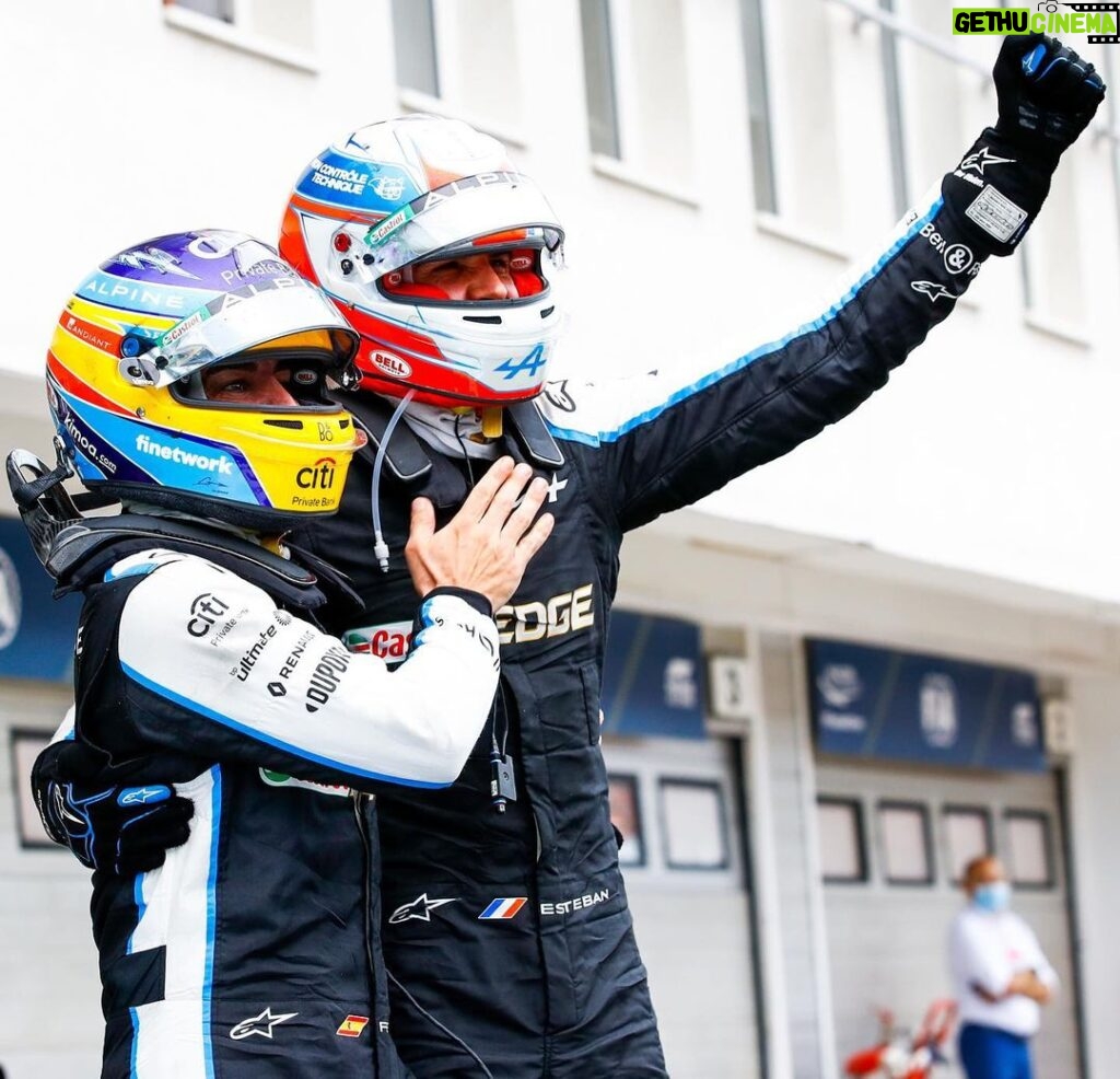 Esteban Ocon Instagram - I don’t know what to write I’m lost for words, we just won the Hungarian @f1 Grand Prix i will forever remember this moment !!🔥 Thank you to @alpinef1team without them I would not have make it, and what a drive by the legend himself @fernandoalo_oficial he’s part of this too 🔥🔥 #EO31 #P1 Budapest, Hungary