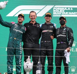 Esteban Ocon Instagram - I don’t know what to write I’m lost for words, we just won the Hungarian @f1 Grand Prix i will forever remember this moment !!🔥
Thank you to @alpinef1team without them I would not have make it, and what a drive by the legend himself @fernandoalo_oficial he’s part of this too 🔥🔥 #EO31 #P1