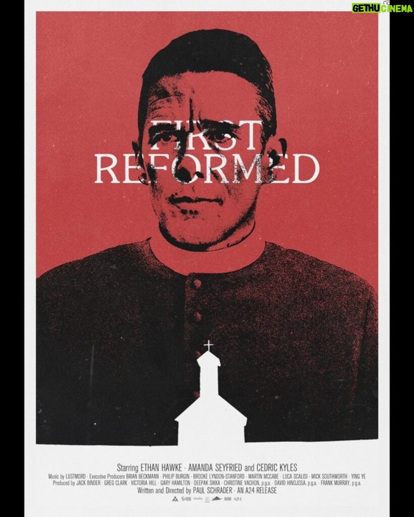 Ethan Hawke Instagram - Well somebody has to do something…Five years of First Reformed. Written & Directed by: Paul Schrader