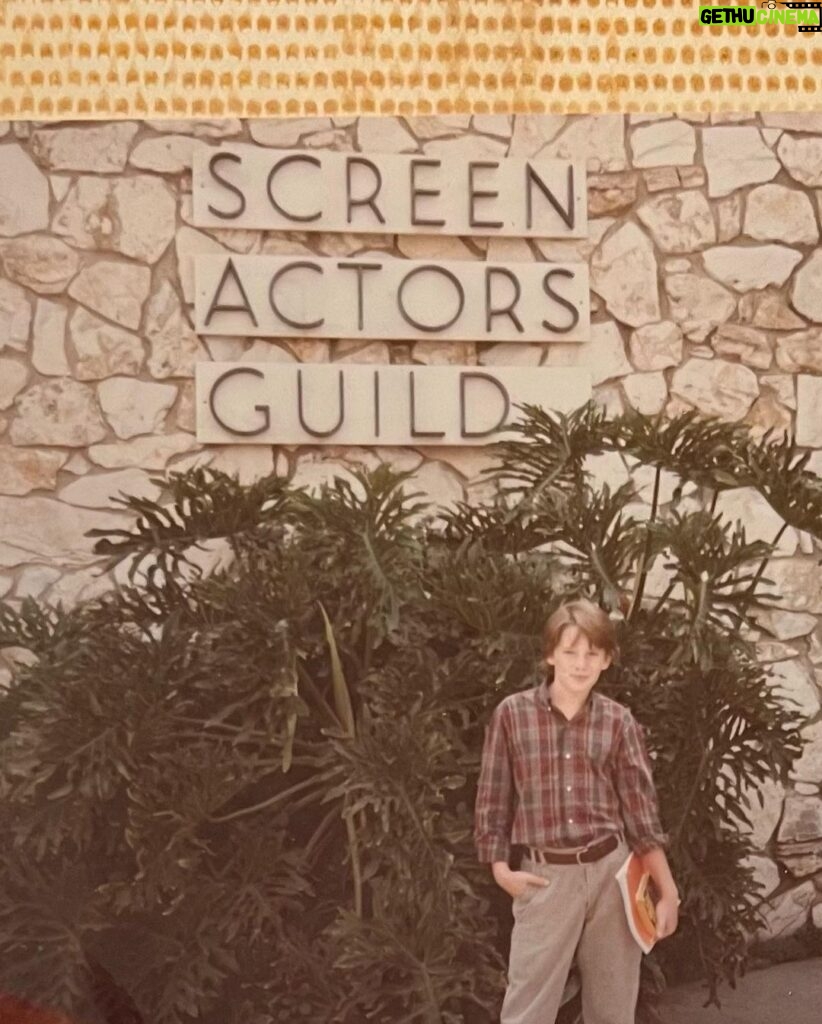 Ethan Hawke Instagram - Age 14. In a fresh outfit my mom bought me for the honor of going to receive my SAG card. They’ve had my back ever since. #SAGAftraStrong #WGAStrong