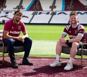 Ethan Payne Instagram - from being taken in as a young West Ham fan in the Sir Trevor Brooking stand at the Boleyn, stood on my seat and experiencing the highs and lows of loving my football club @westham ⚒

I had the absolute honour of experiencing the ultimate high as we announce our club record signing @lucaspaqueta, so lucky to be invited to do an exclusive interview with the main man and couldn’t be more excited to see how he gets on 🇧🇷⚒