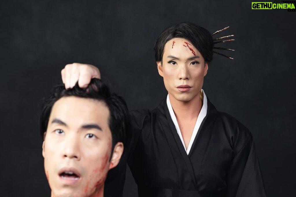 Eugene Lee Yang Instagram - “Now, if any of you sons of bitches got anything else to say, now's the fucking time!” Beauty & Blood Series: #KillBill🗡️ O-Ren Ishii 石井 オーレン (Lucy Liu) #Halloween #Eugenoween Photo by @jdrenes Hair & Makeup by @ariannachayleneblean Hair & Makeup Asst. by @marykendallll Kimono by @estheryyoon