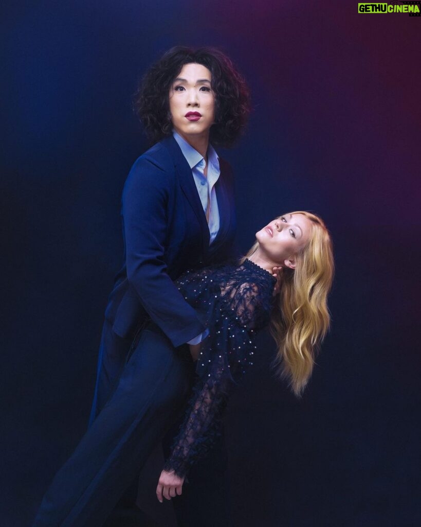 Eugene Lee Yang Instagram - “Sometimes when you love someone, you will do crazy things.” Beauty & Blood Series: #KillingEve💋 Eve Polastri (Sandra Oh), ft. @kat.mcnamara as Villanelle (Jodie Comer) #Halloween #Eugenoween Photos by @jdrenes Hair & Makeup by @ariannachayleneblean Kat’s Hair & Makeup by @marykendallll