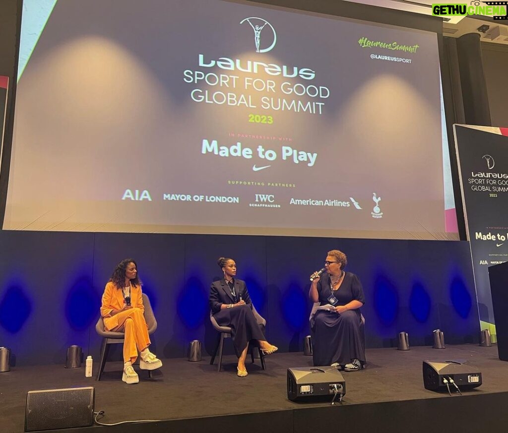 Eve Instagram - Thank you @laureussport for having me @noellacoursaris on your panel to discuss the importance of education in girls and to spread the word about what an #amazing school and environment @malaikadrc is and all the the hard work they do 🙌🏾