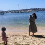 Evelyn Sharma Instagram - Life with two 💕 #momlife #twoundertwo #sydney #sydneysummer #beachbabies Sydney, Australia