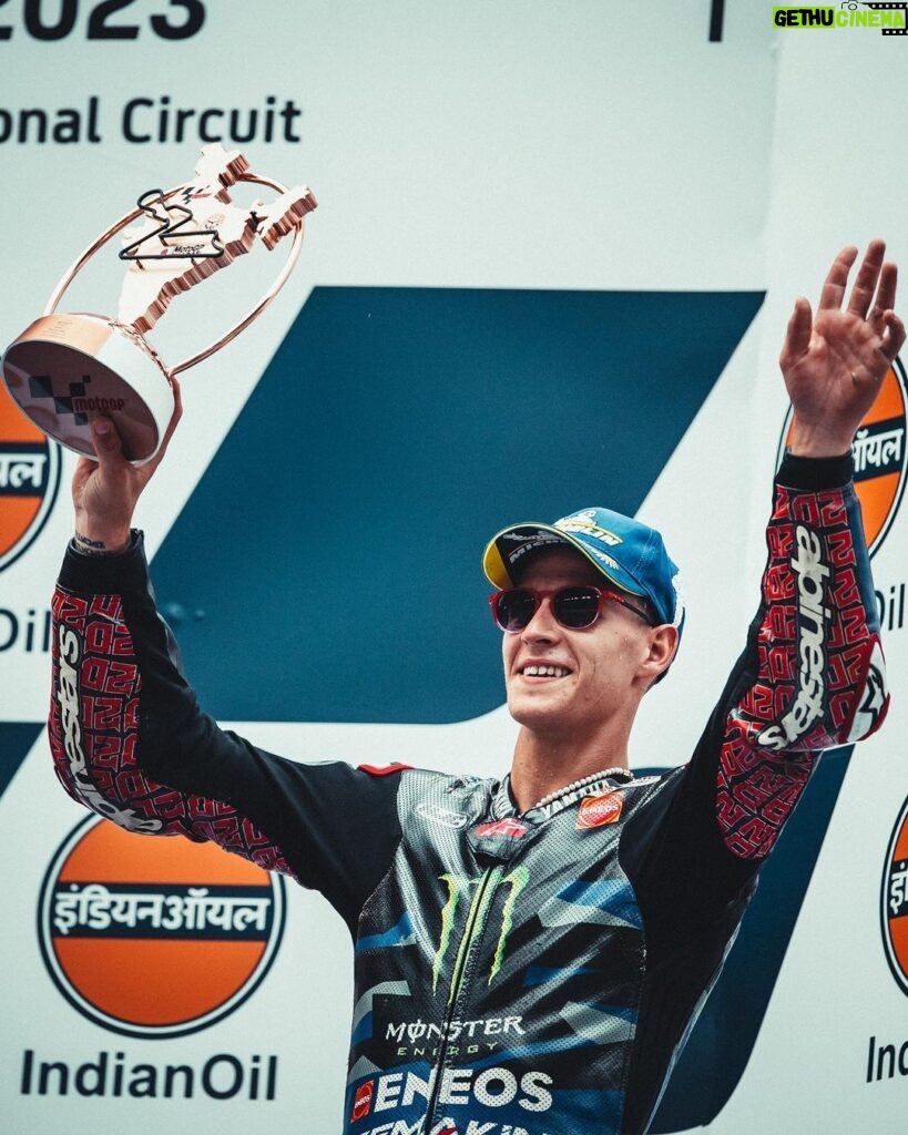 Fabio Quartararo Instagram - Hard Work Pays Off !!!! Back to the podium ! Great weekend in India 🇮🇳 Buddh International Circuit