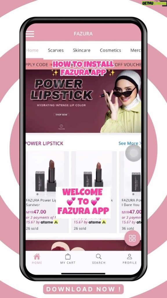 Fattah Amin Instagram - Hello Darlings ✨ Introducing our new FAZURA app, now available on the Apple App Store & Google Play Store 💖 Download FAZURA app now for an even more exciting and ultimate shopping experience! 🥰 #FAZURA #FAZURAAPP #FAZBULOUS #FAZBULOUSCOM #MILIKSEMUA
