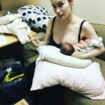 Felicia Day Instagram - #ThrowbackThursday for an August Breastfeeding Awareness Month support post! I breastfed my kiddo for 2 1/2 years, but getting it to works for us was MASSIVELY difficult. It was so painful initially, and she couldn't really latch on one side and she had this weird harness on for her hip dysplasia, so it made it really hard to get her in position, and I couldn't produce a lot of milk, so I had to pump in addition every few hours to get my supply up which, again, was painful! I almost quit many times that first month, it is not necessarily an automatic thing for it to work for your body which I had NO IDEA! (Maybe because I was older? I dunno! No one tells you ANYTHING ABOUT THIS STUFF, LADIES!) I got experts help me along the way, and there was lots of tears and pain until one day, about 4 weeks in, my kiddo and I were able to work it out. (And yes, some people can't and thats ok too! Fed is best!) Also it is SO HARD to nurse and work!! I remember crouching under many a folding table in an abandoned office room with an electric pump while I was on a work trip at a convention or on set, literally milking myself lol. And pumps don't really 100% work the same as really nursing, so I got a lot of clogged boobs and ducts etc. ANYWAY ITS REALLY CHALLENGING IN MODERN DAY TO NURSE! So if you see any woman with that pump in a break room, give her a nod of acknowledgement please. But also know it is pretty amazing to be able to feed your baby with your body. I definitely cherish the times with my kid nursing with her screaming "O' SIDE MAMA" in the middle of the night. And it did felt like a superpower to squirt milk out of my tatas, let's be real. Anyway just know that whatever you choose or are able to do with your kid, whatever works to feed that baby is great! This is what I chose to try to make work. And I'm glad it succeeded.