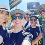 Felicia Day Instagram - Strike day!!! With some SPN friendos and more I met there! So hot but so worth it! #sagaftrastrong