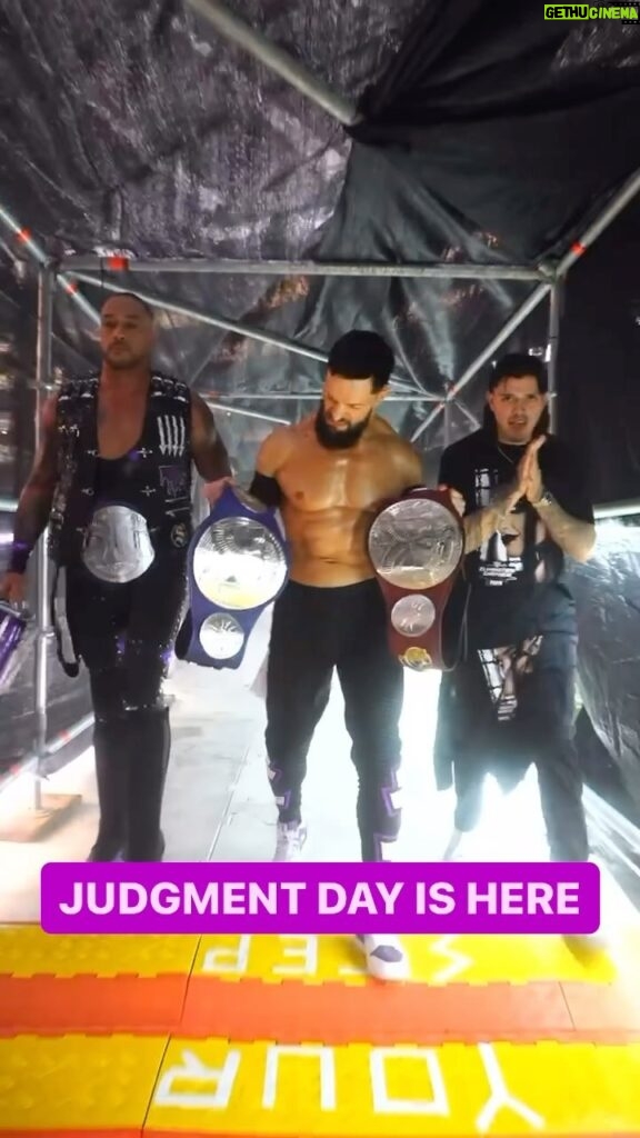 Fergal Devitt Instagram - Can #TheJudgmentDay retain their Undisputed WWE Tag Team Titles tonight? 😈⚖️ #WWEChamber