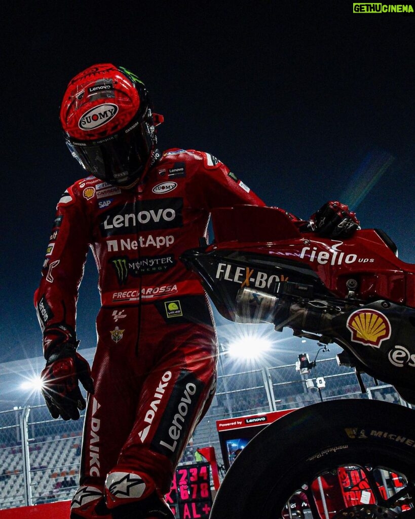 Francesco Bagnaia Instagram - The lights come on 🌗 #Go1Free Losail International Circuit