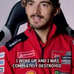 Francesco Bagnaia Instagram - Throwing it back to one of the toughest moments of the season... 💪 You can watch the full interview on #MotoGP’s YouTube Channel 👀 #BACK2BACKgnaia 🏆 🏆 #MotoGP #PB1 #Motorsport #Motorcycle #Racing