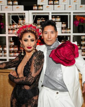 Francia Raísa Instagram - This was my first time celebrating Dia de Muertos and it was incredibly special- I got to feature my salsa that was inspired by my grandma. My mom and I got to celebrate her life and make sure that through salsa she lives on.

Thank you @carlosericlopez for pouring your heart into this event, it showed 💛